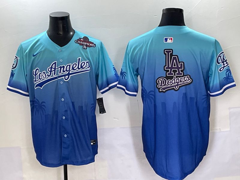 Men 2025 Los Angeles Dodgers Blank Blue Game Nike MLB Jersey style 62618